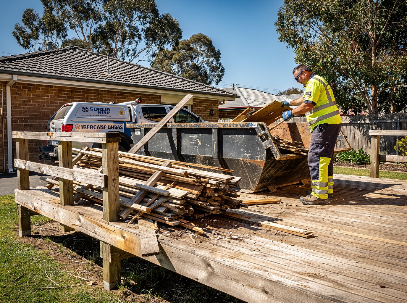 Deck Demolition Waste Skip Hire in Geelong
