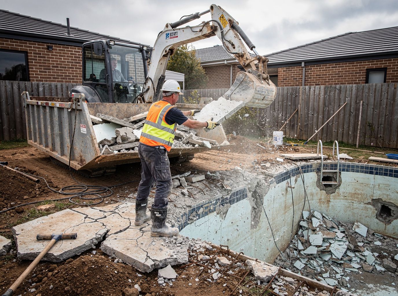 Pool Demolition Waste Removal in Geelong